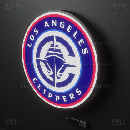 LA Clippers Led Light Box NBA Sports Bar Light Display Wall Sign