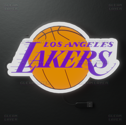 Los Angeles Lakers Led Light Box NBA Sports Bar Light Display Wall Sign