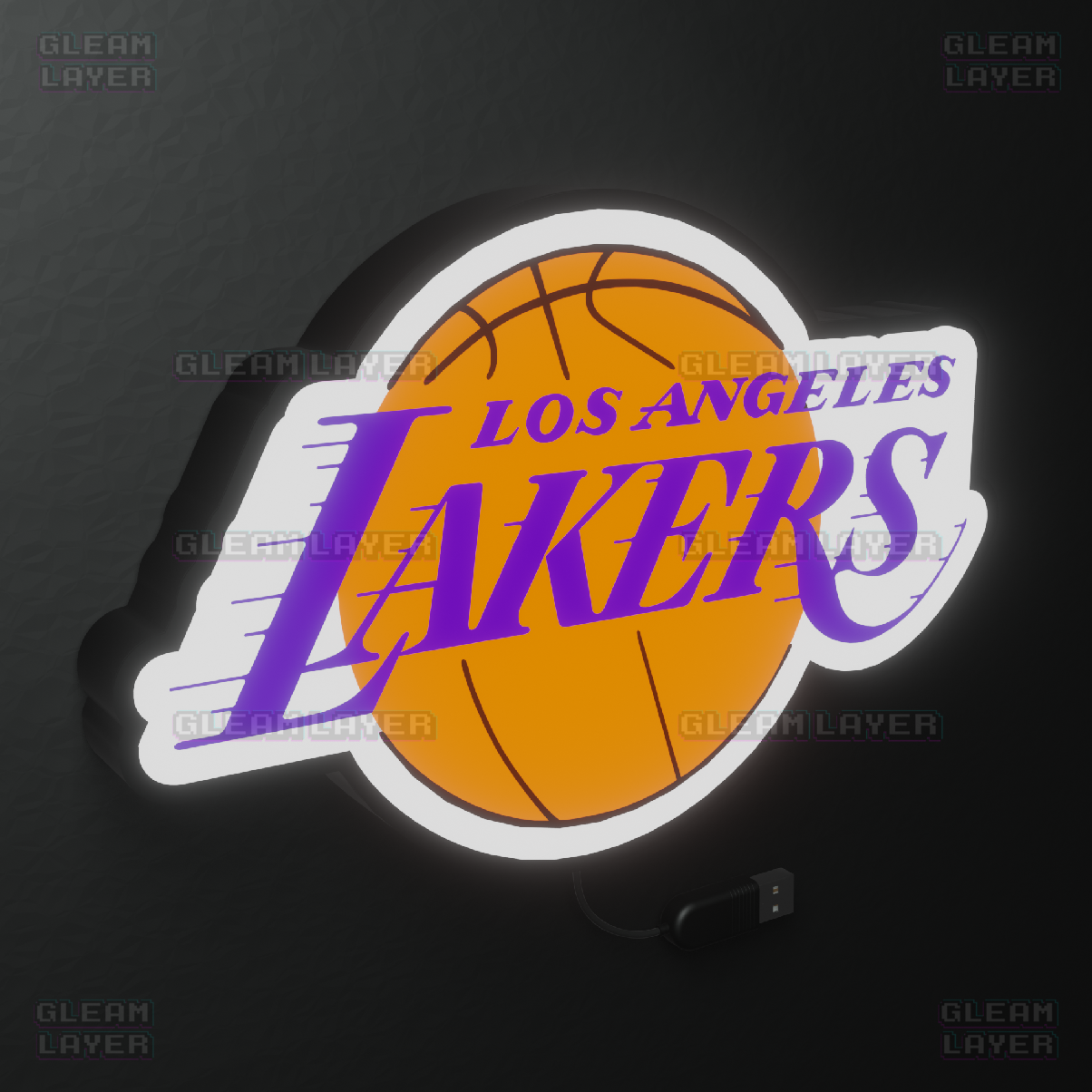 Los Angeles Lakers Led Light Box NBA Sports Bar Light Display Wall Sign