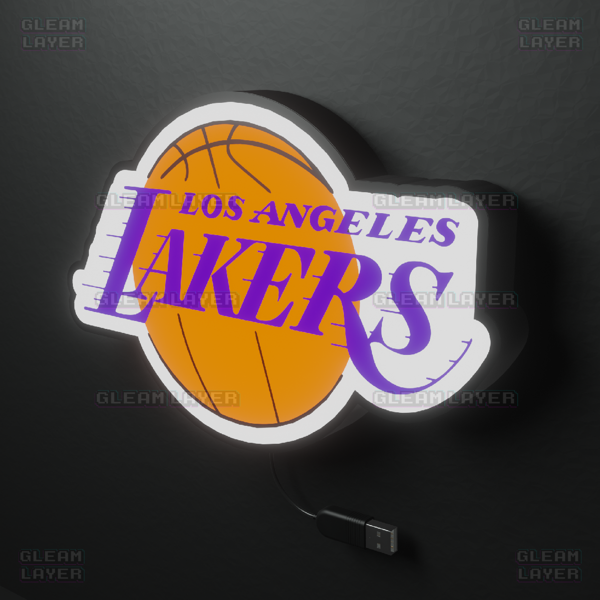 Los Angeles Lakers Led Light Box NBA Sports Bar Light Display Wall Sign