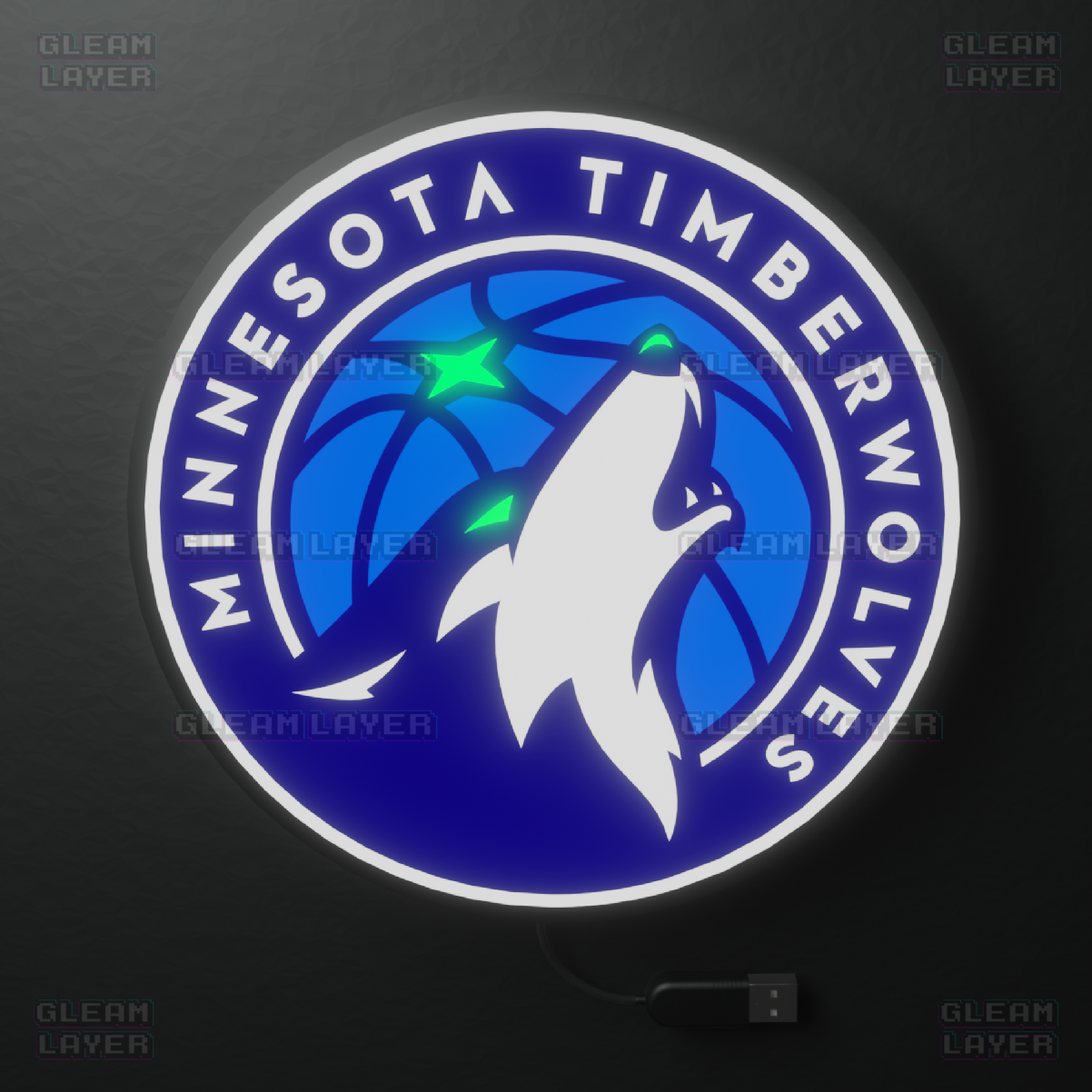 Minnesota Timberwolves Led Light Box NBA Sports Bar Light Display Wall Sign