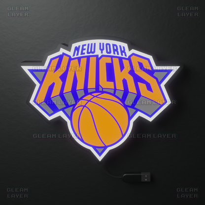 New York Knicks Led Light Box NBA Sports Bar Light Display Wall Sign