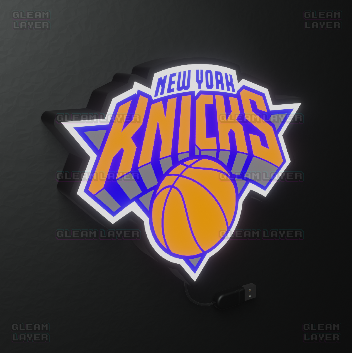 New York Knicks Led Light Box NBA Sports Bar Light Display Wall Sign