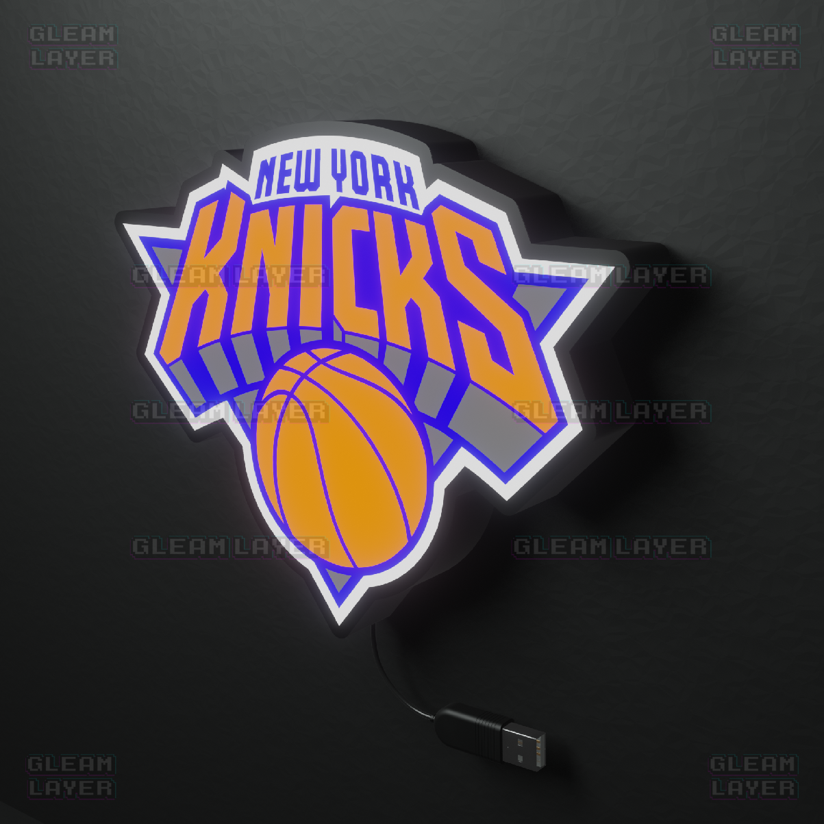 New York Knicks Led Light Box NBA Sports Bar Light Display Wall Sign