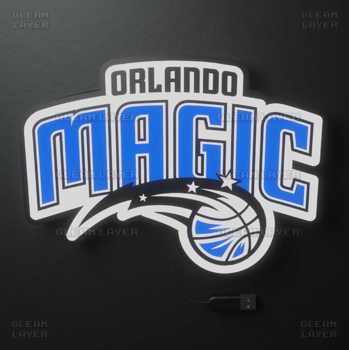 Orlando Magic Led Light Box NBA Sports Bar Light Display Wall Sign