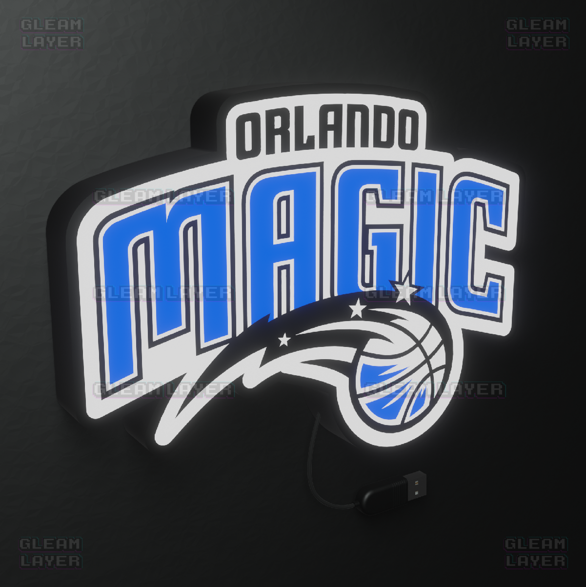 Orlando Magic Led Light Box NBA Sports Bar Light Display Wall Sign