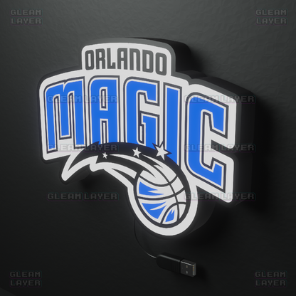 Orlando Magic Led Light Box NBA Sports Bar Light Display Wall Sign