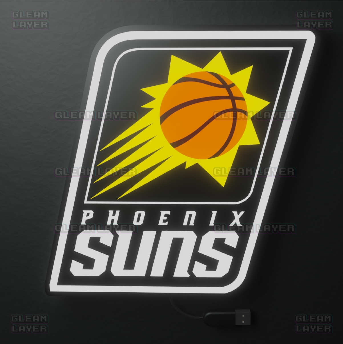 Phoenix Suns Led Light Box NBA Sports Bar Light Display Wall Sign