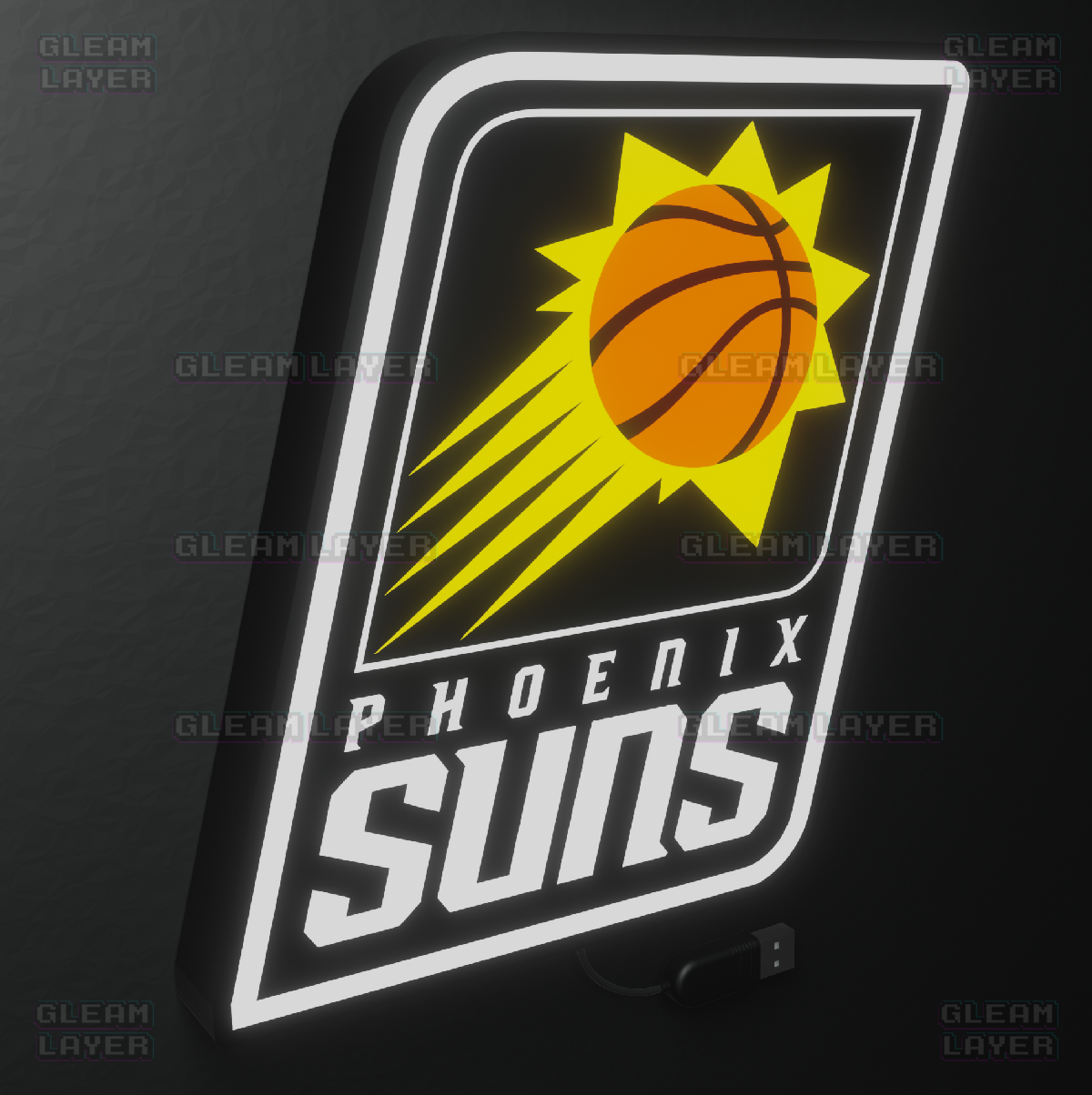 Phoenix Suns Led Light Box NBA Sports Bar Light Display Wall Sign