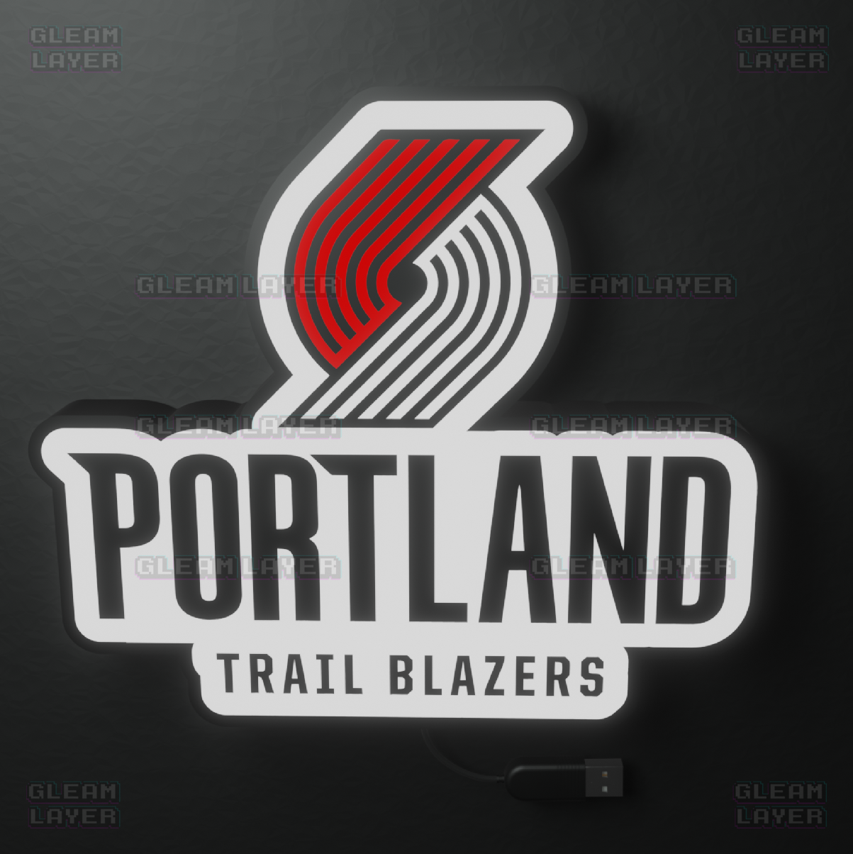 Portland Trail Blazers Led Light Box NBA Sports Bar Light Display Wall Sign