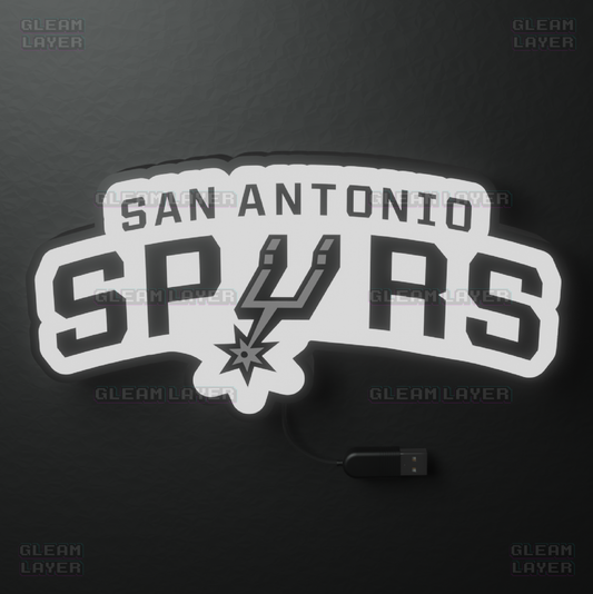 San Antonio Spurs Led Light Box NBA Sports Bar Light Display Wall Sign