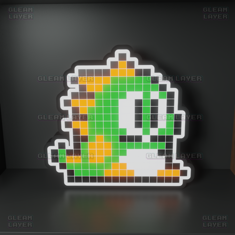 Green Puzzle Bobble 8-bit Pixel Led Light