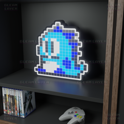 Blue Puzzle Bobble 8-bit Pixel Led Light