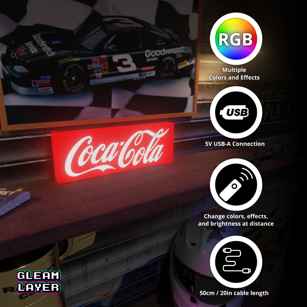 Coca-Cola Red LED Light RGB Sign Lightbox