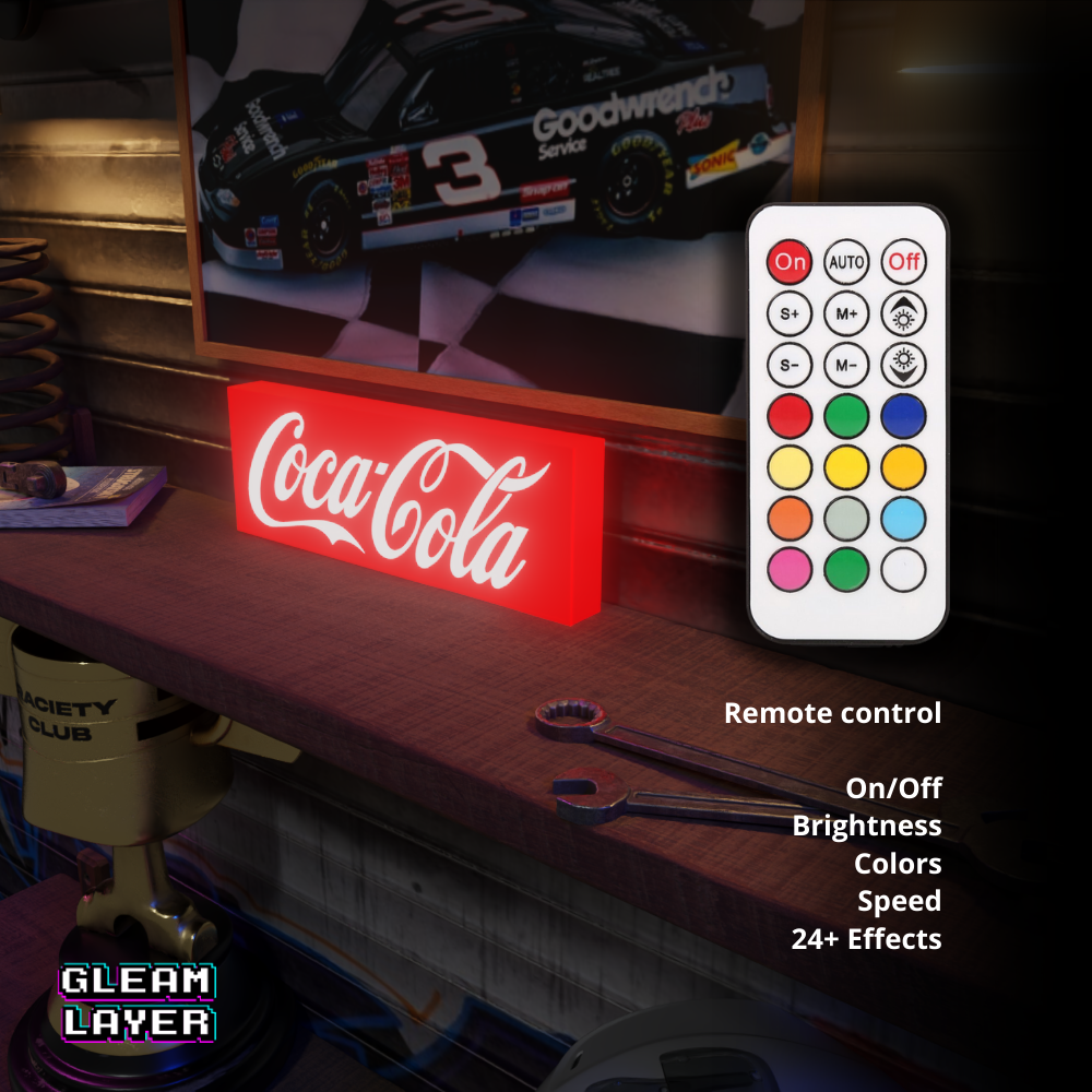 Coca-Cola Red LED Light RGB Sign Lightbox