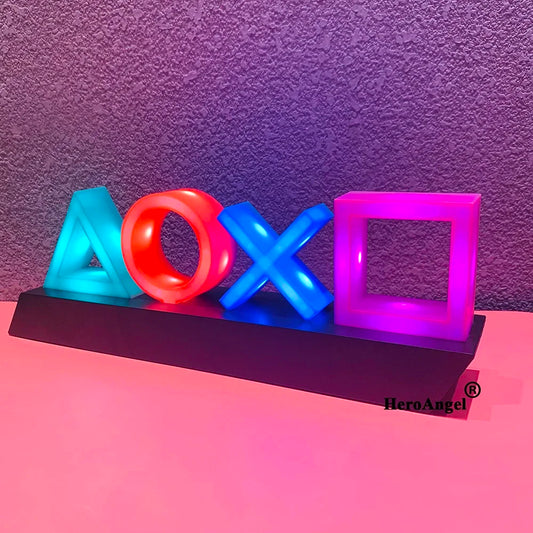 Playstation  Game Icon Light for PS4/PS5 Voice Control Decorative Lamp for Playstation Player Commercial Colorful Lighting Game Led