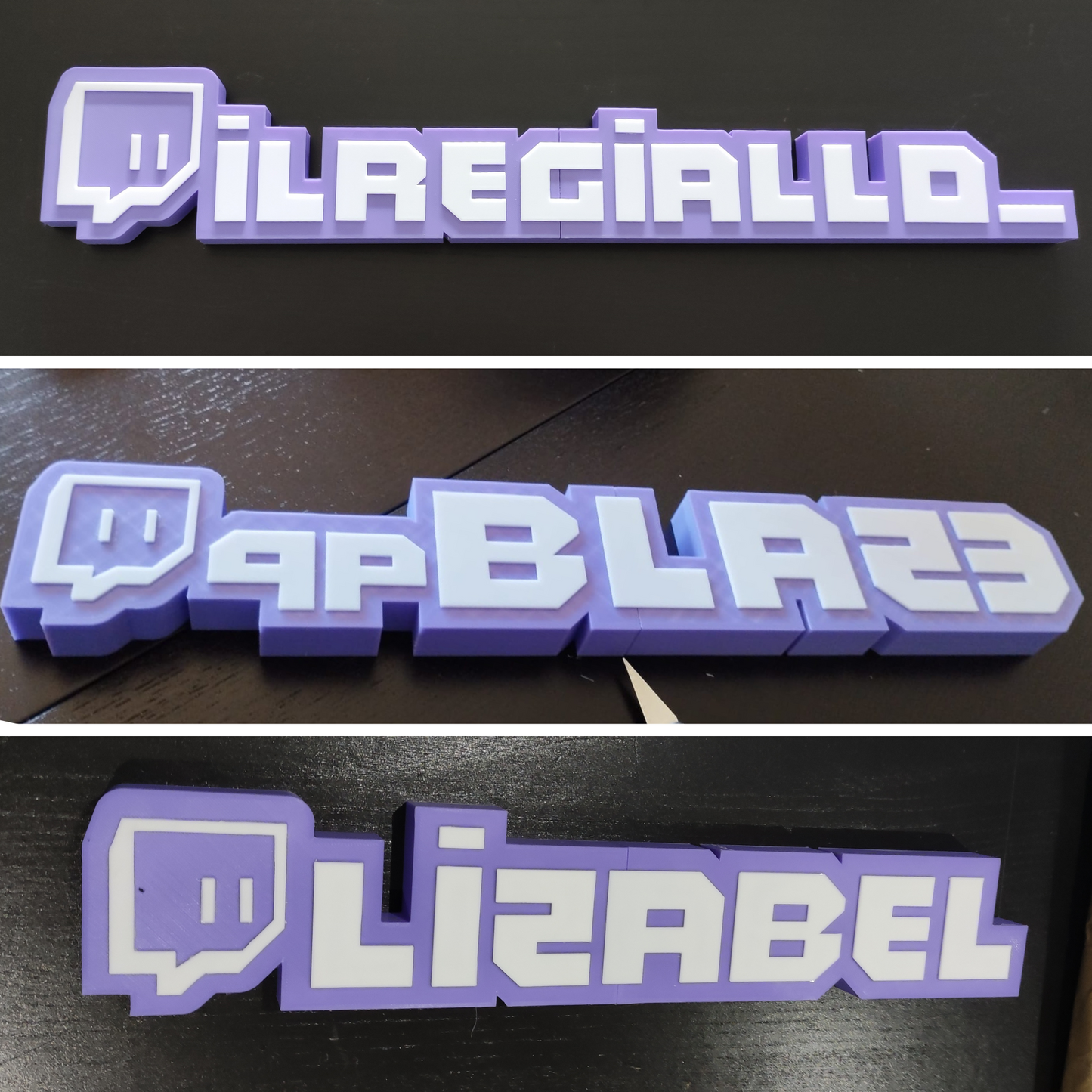 Placa TWITCH TAG personalizada para sua configuração de transmissão