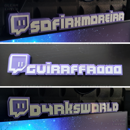 Custom TWITCH TAG Plaque for your Stream Setup