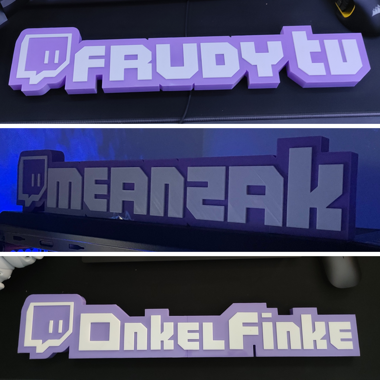 Benutzerdefinierte TWITCH TAG-Plakette für Ihr Stream-Setup