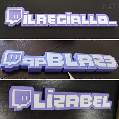 Custom TWITCH TAG Plaque for your Stream Setup