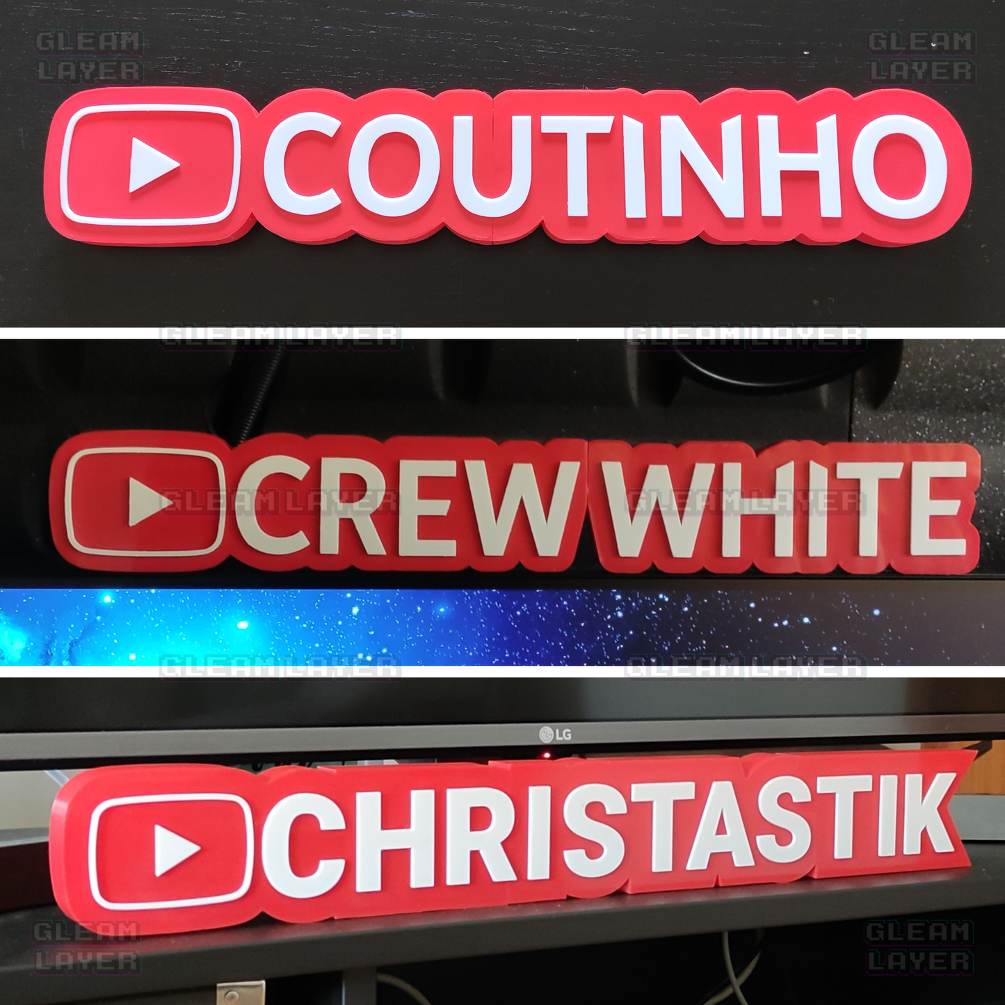 Custom YOUTUBE Tag Plaque Name