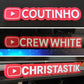 Custom YOUTUBE Tag Plaque Name