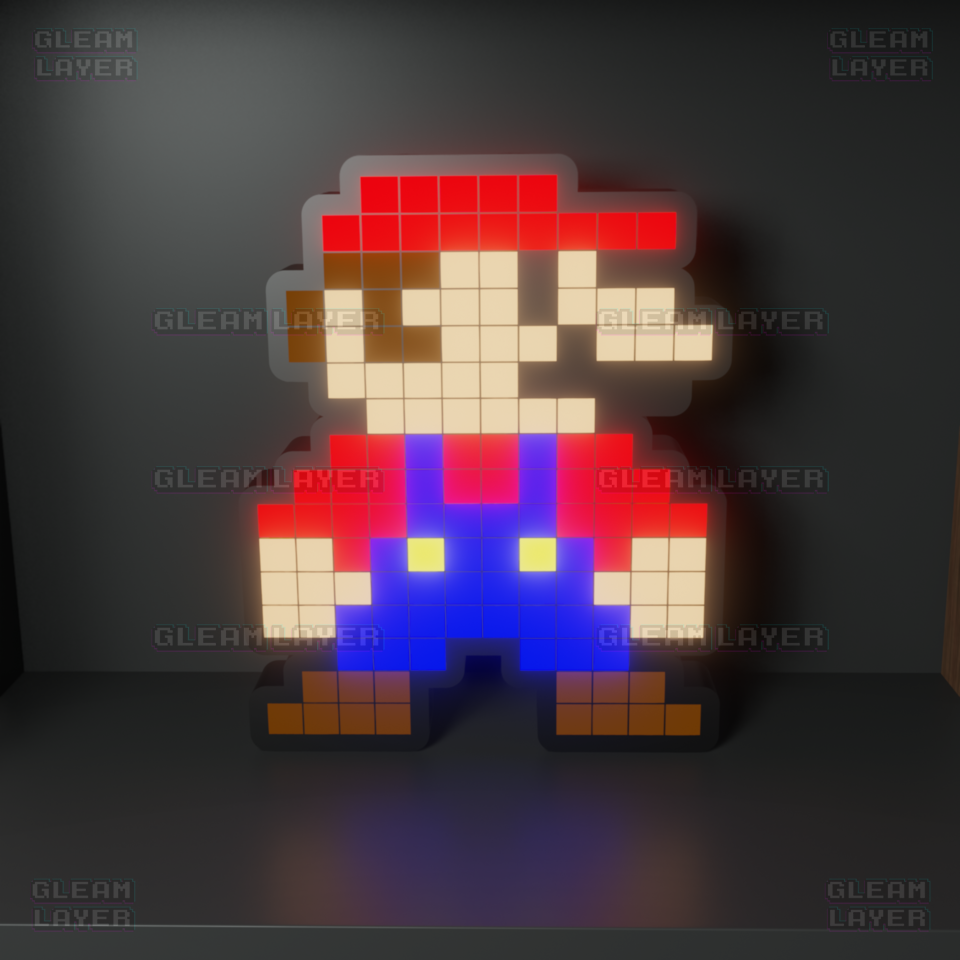 Super Mario 8-bit Pixel Led Light