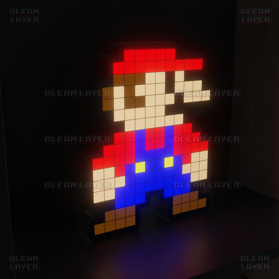 Super Mario 8-bit Pixel Led Light