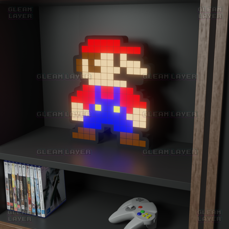 Super Mario 8-bit Pixel Led Light