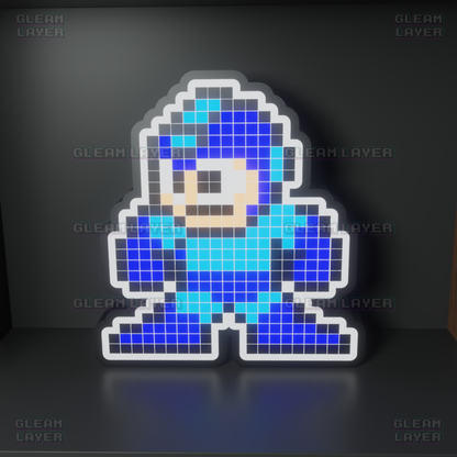 Mega Man 8-bit Pixel Led Light