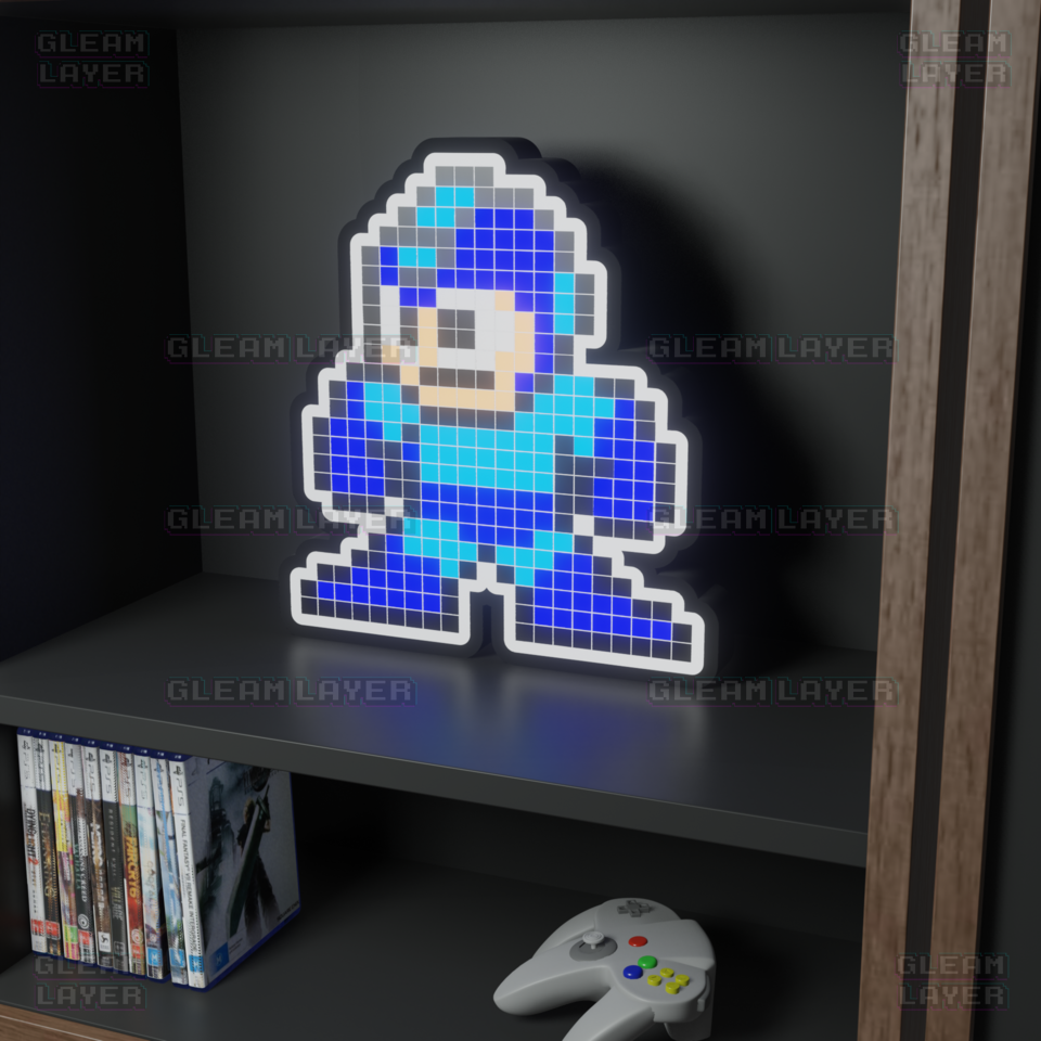 Mega Man 8-bit Pixel Led Light