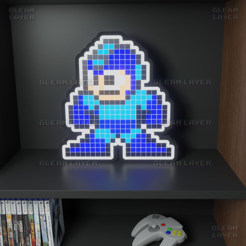 Mega Man 8-bit Pixel Led Light