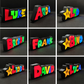 Custom Name Super Mario Style Led Lightbox Sign