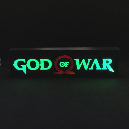 God of War Neon Led Lightbox RGB Gamer Lamp