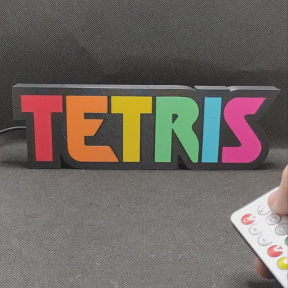 Tetris Arcade Logo Led Light Sign