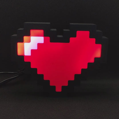 Pixel Heart Led Light Sign