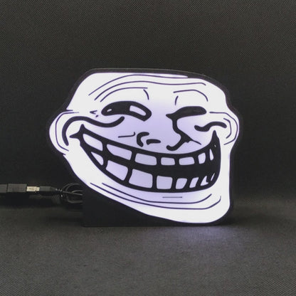 Troll Face Meme Meme Led Light RGB Sign