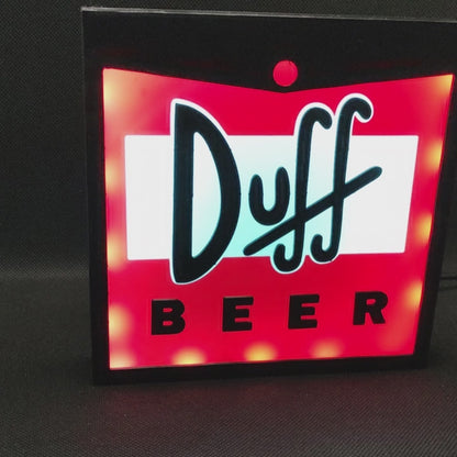 DUFF BEER LED Light up bar wall sign Bar Pub Man Cave Garage Lamp