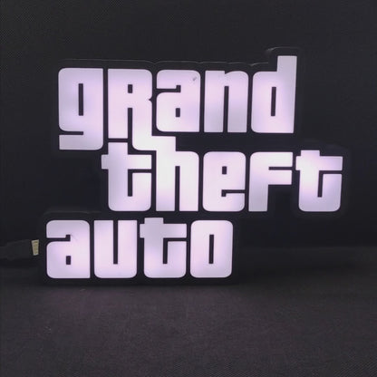 GTA Logo Grand Theft Auto Led Gaming Light Sign