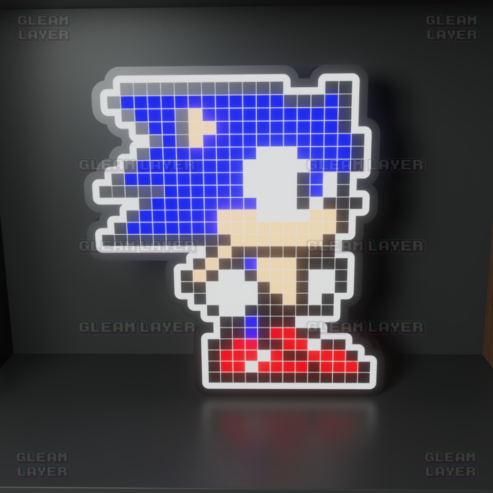 Sonic The Hedgehog 8-bit Pixel Led Light