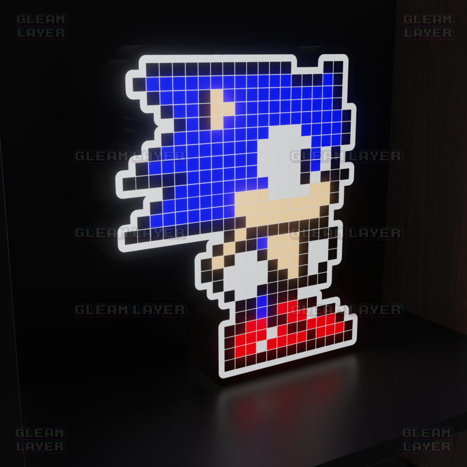 Sonic The Hedgehog 8-bit Pixel Led Light