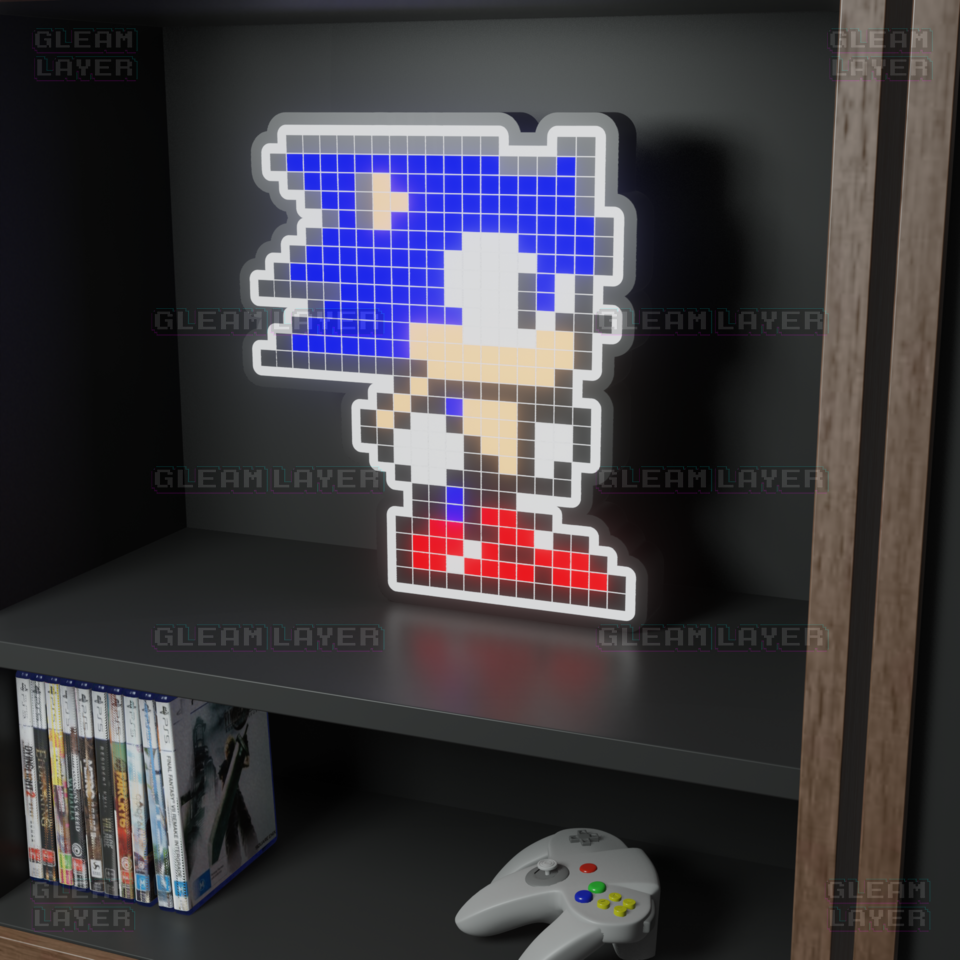 Sonic The Hedgehog 8-bit Pixel Led Light