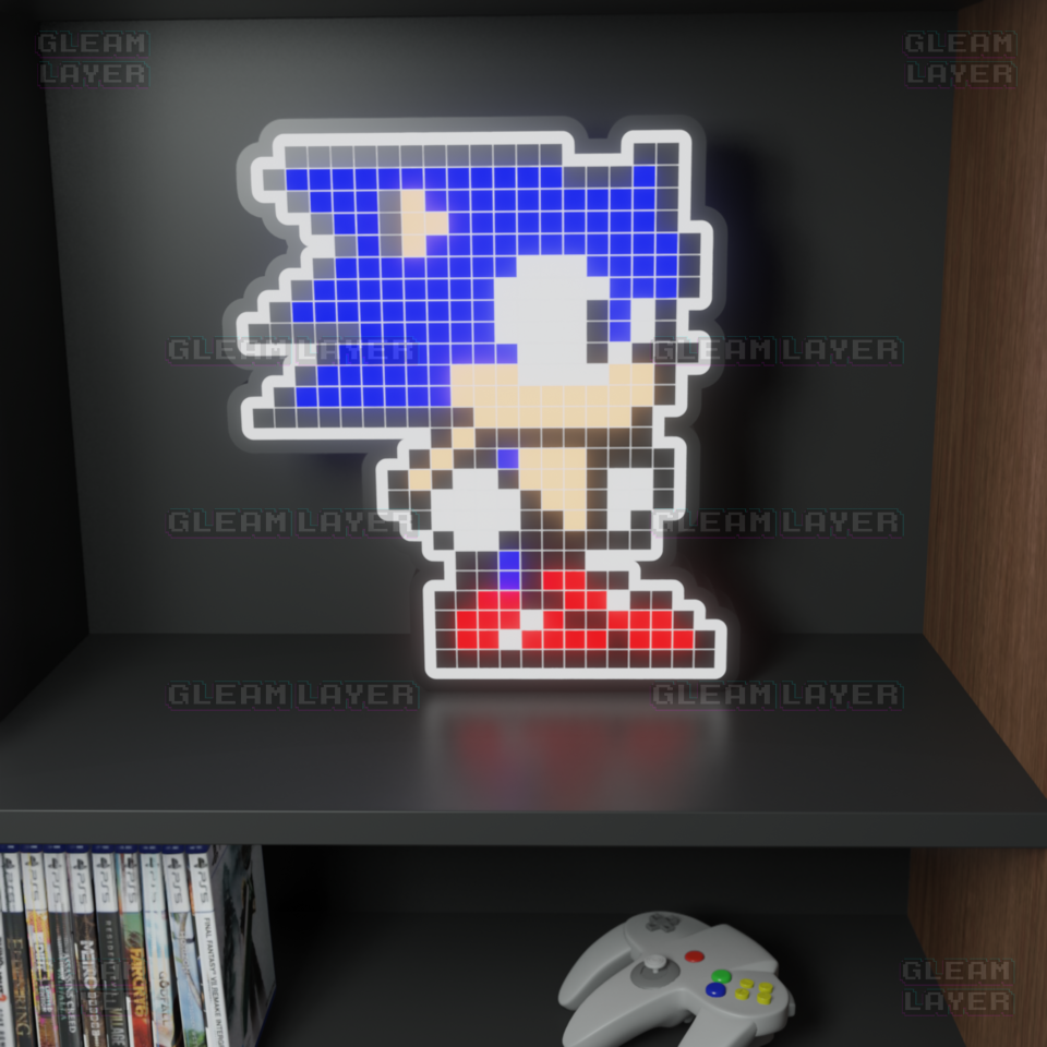 Sonic The Hedgehog 8-bit Pixel Led Light