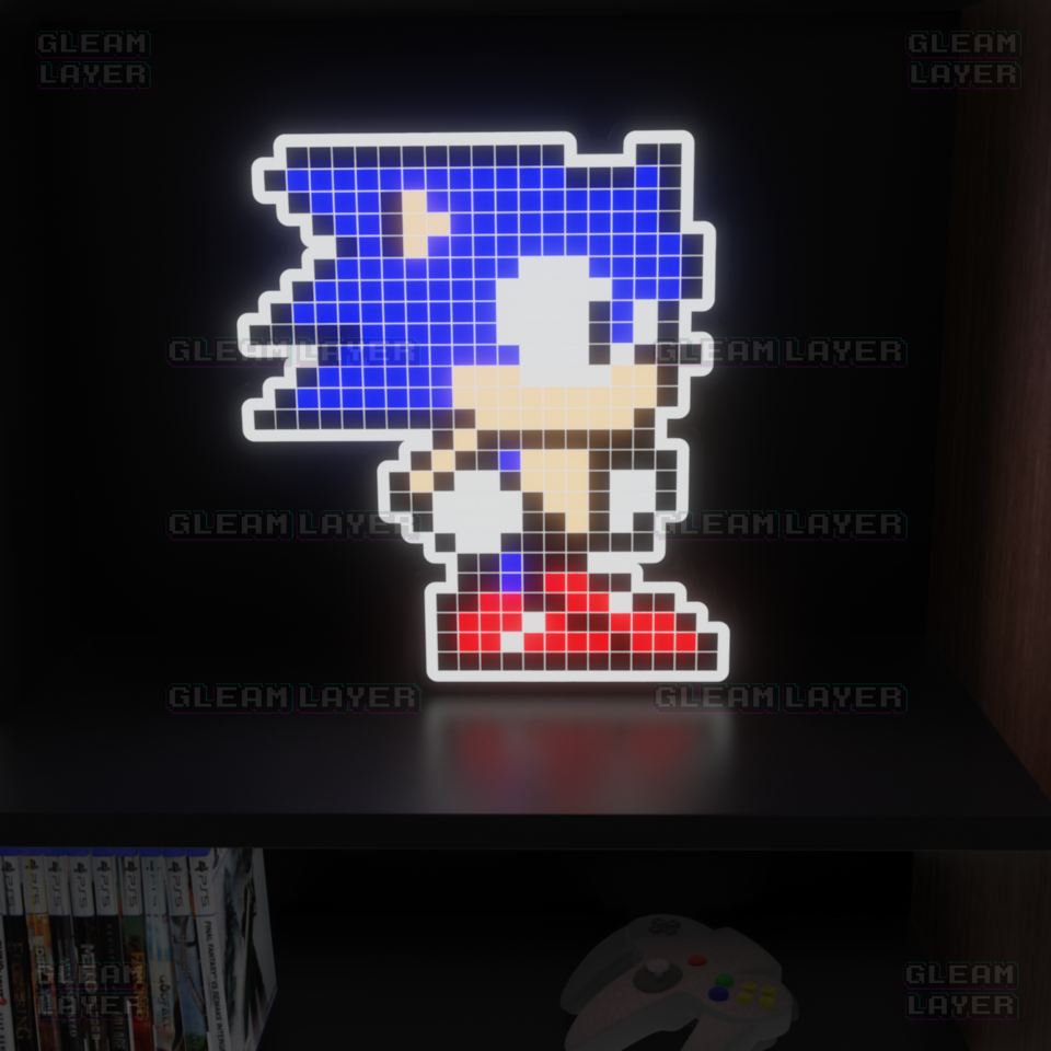 Sonic The Hedgehog 8-bit Pixel Led Light