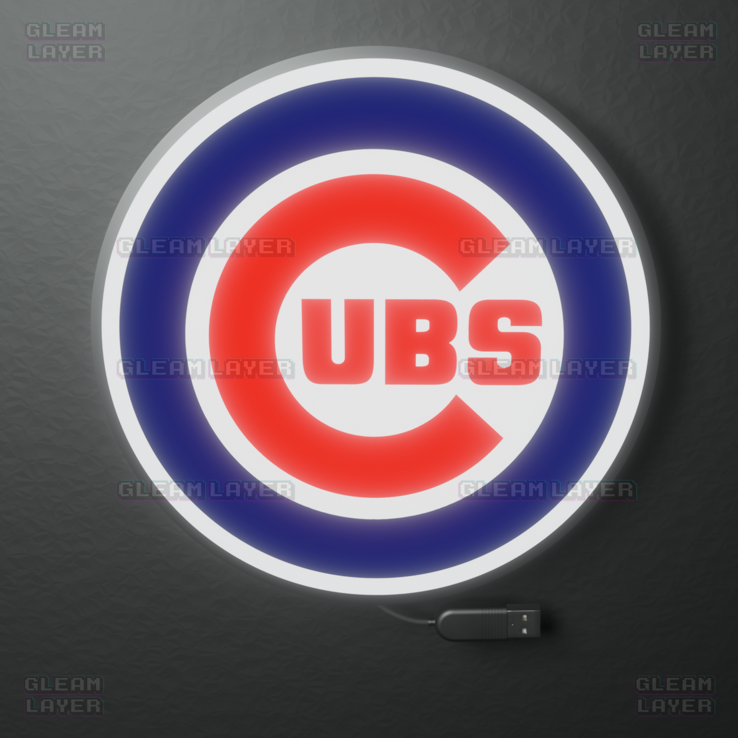 Chicago Cubs Led Light Box MLB Sports Bar Major League Baseball Wall Sign