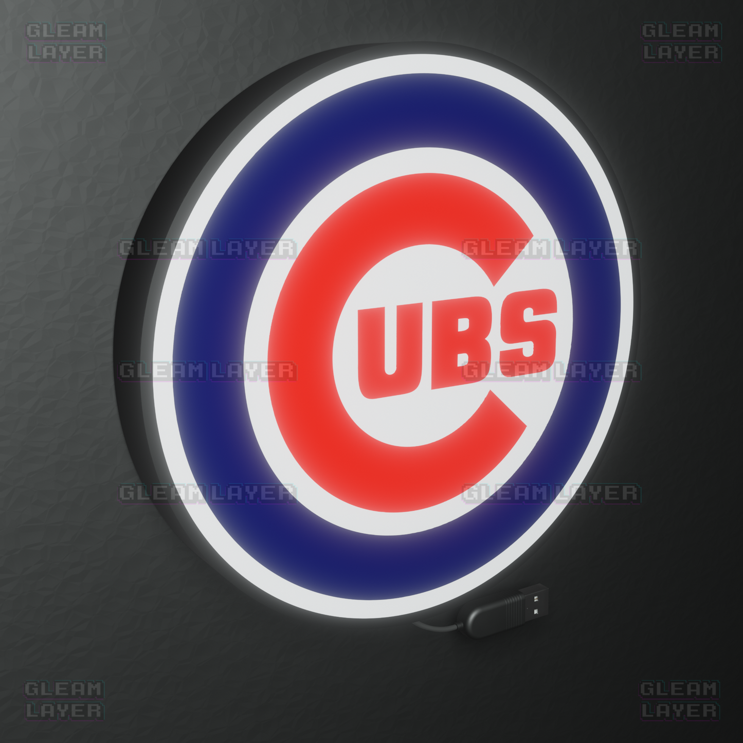 Chicago Cubs Led Light Box MLB Sports Bar Major League Baseball Wall Sign