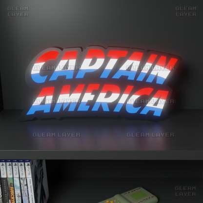 Captain America Led Light Sign