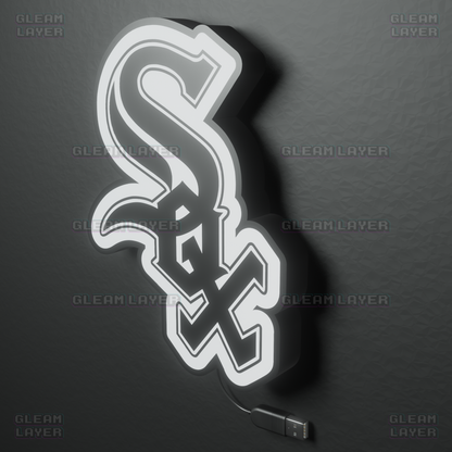 Chicago White Sox Led Light Box MLB Sports Bar Major League Baseball Wall Sign