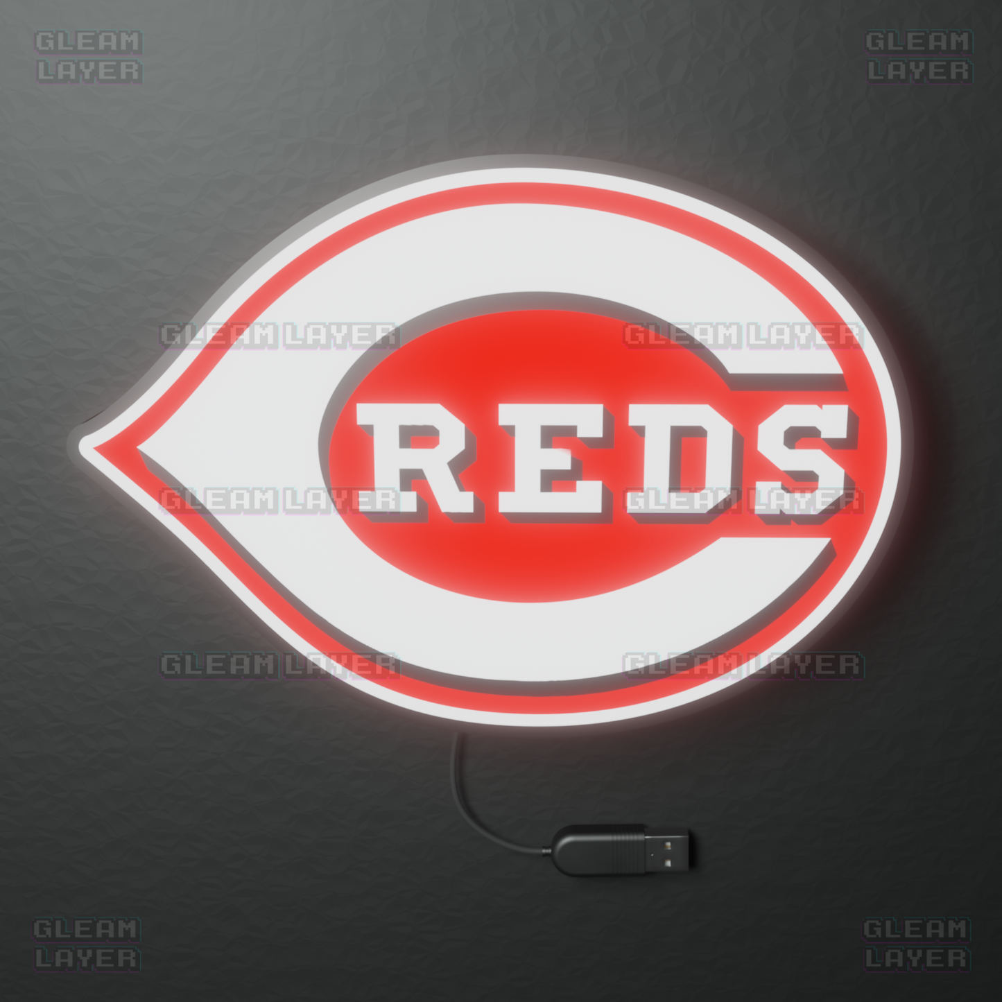 Cincinnati Reds Led Light Box MLB Sports Bar Major League Baseball Wall Sign