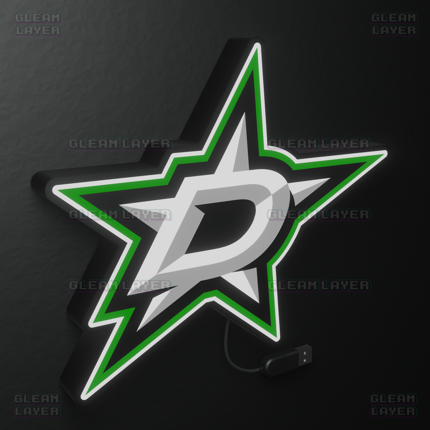 Dallas Stars Led Light Box NHL Sports Bar Light Display Wall Sign